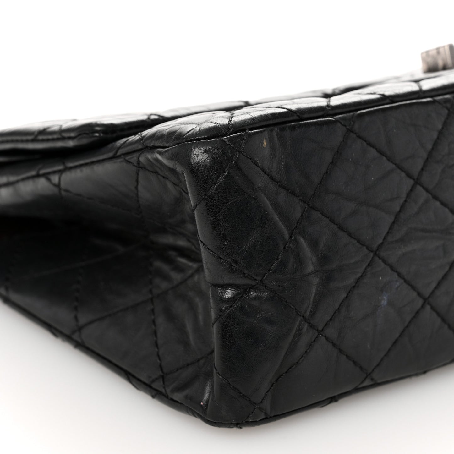 Aged Calfskin Quilted 2.55 Reissue 226 Flap Black