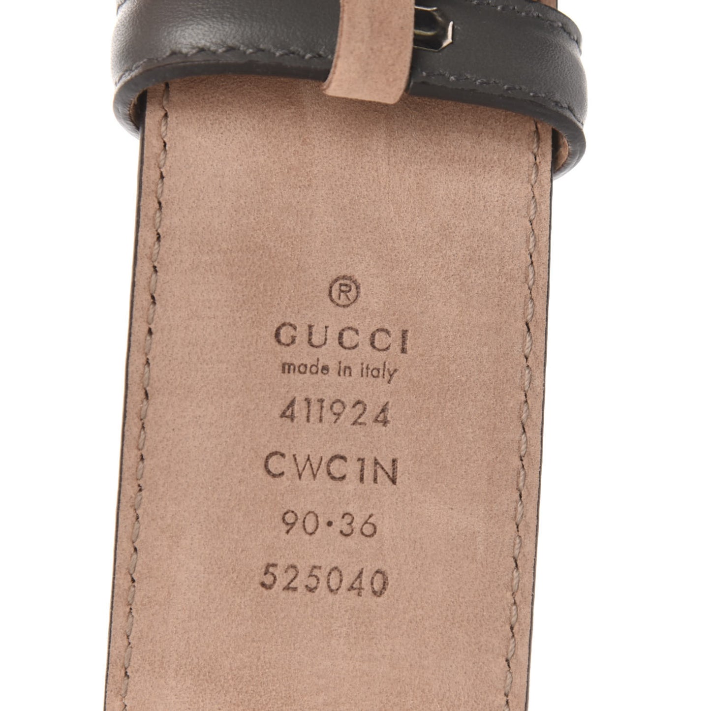 Guccissima Interlocking G Belt 90 36 Grey