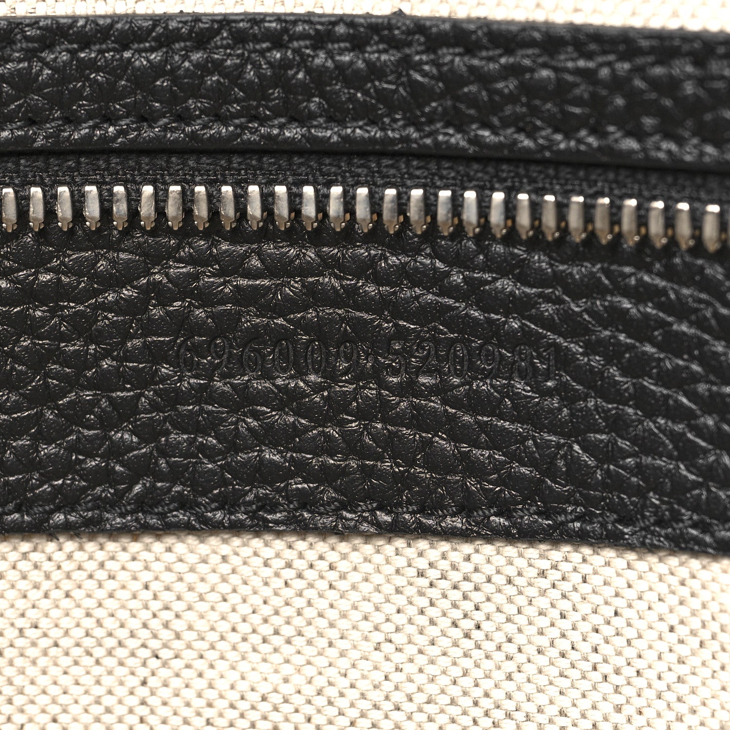 Gucci Piuma Calfskin Jumbo GG Embossed Medium Wristlet Messenger Bag Black 7 of 10