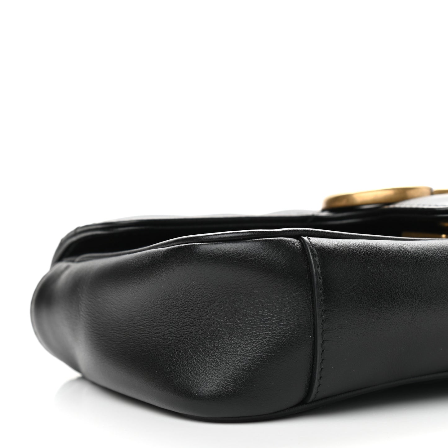 Calfskin Matelasse Mini GG Marmont Shoulder Bag Black