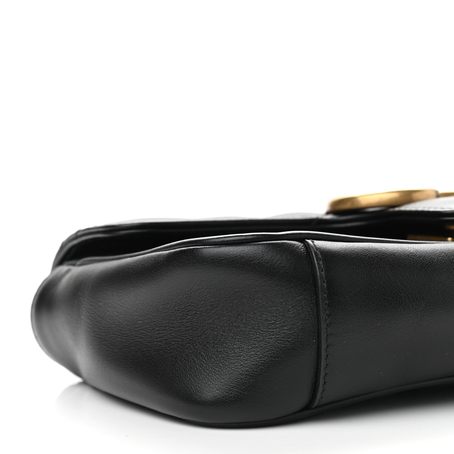 Gucci Calfskin Matelasse Mini GG Marmont Shoulder Bag Black 11 of 12
