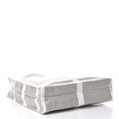 Fendi Coated Canvas Calfskin Romano Selleria Borghese Print Special Shopping Tote Bianco 5 of 20