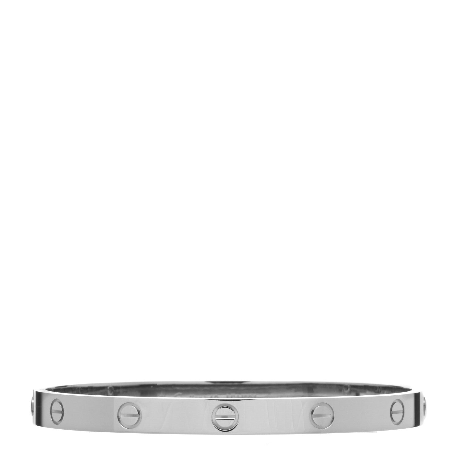 Cartier 18K White Gold LOVE Bracelet 19 2 of 6