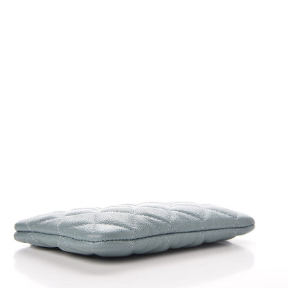 Chanel Iridescent Caviar Quilted Small Cosmetic Case Light Blue 4 of 8