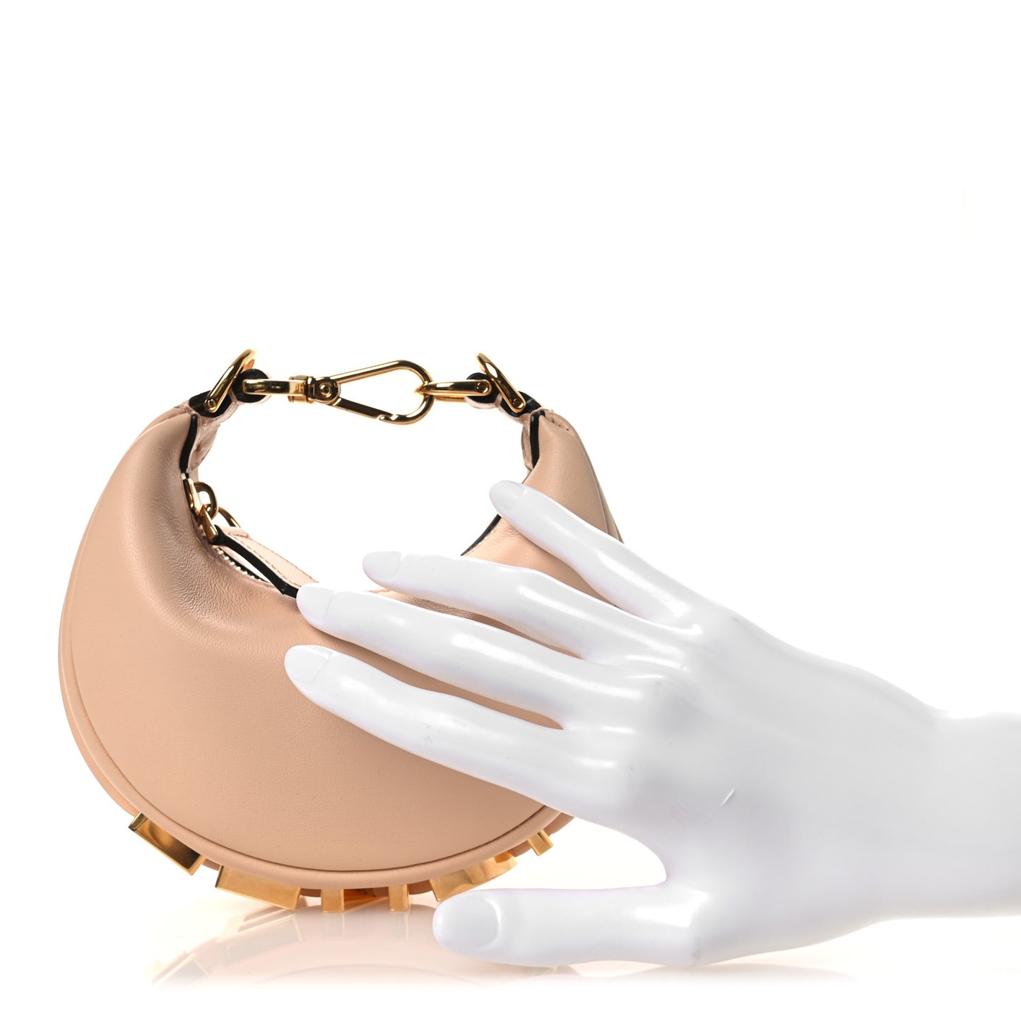 Vitello Grace Matte Nano Fendigraphy Hobo Charm Light Rose