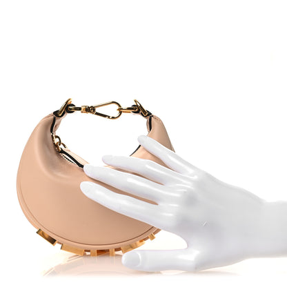 Fendi Vitello Grace Matte Nano Fendigraphy Hobo Charm Light Rose 2 of 10
