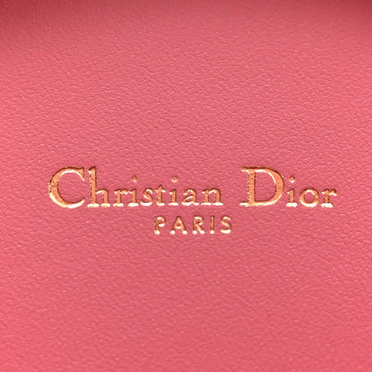 Christian Dior Calfskin Cannage Round Caro Pouch Pink Yarrow 6 of 10