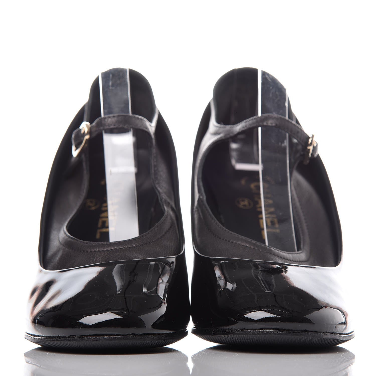 Chanel Patent Calfskin Mary Jane Pumps 39 Black 2 of 10