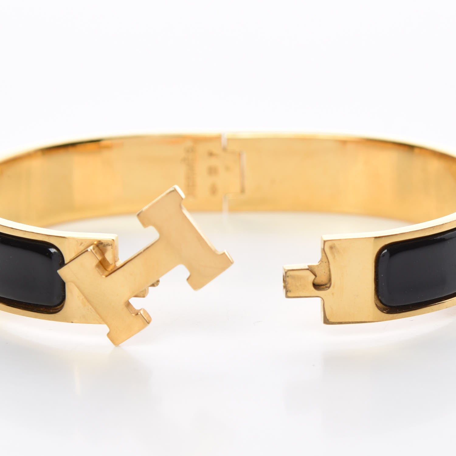 Hermes Enamel Narrow Clic Clac H Bracelet GM Black 4 of 6