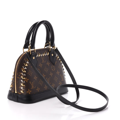 Louis Vuitton Monogram Macassar Studded Alma BB 3 of 8