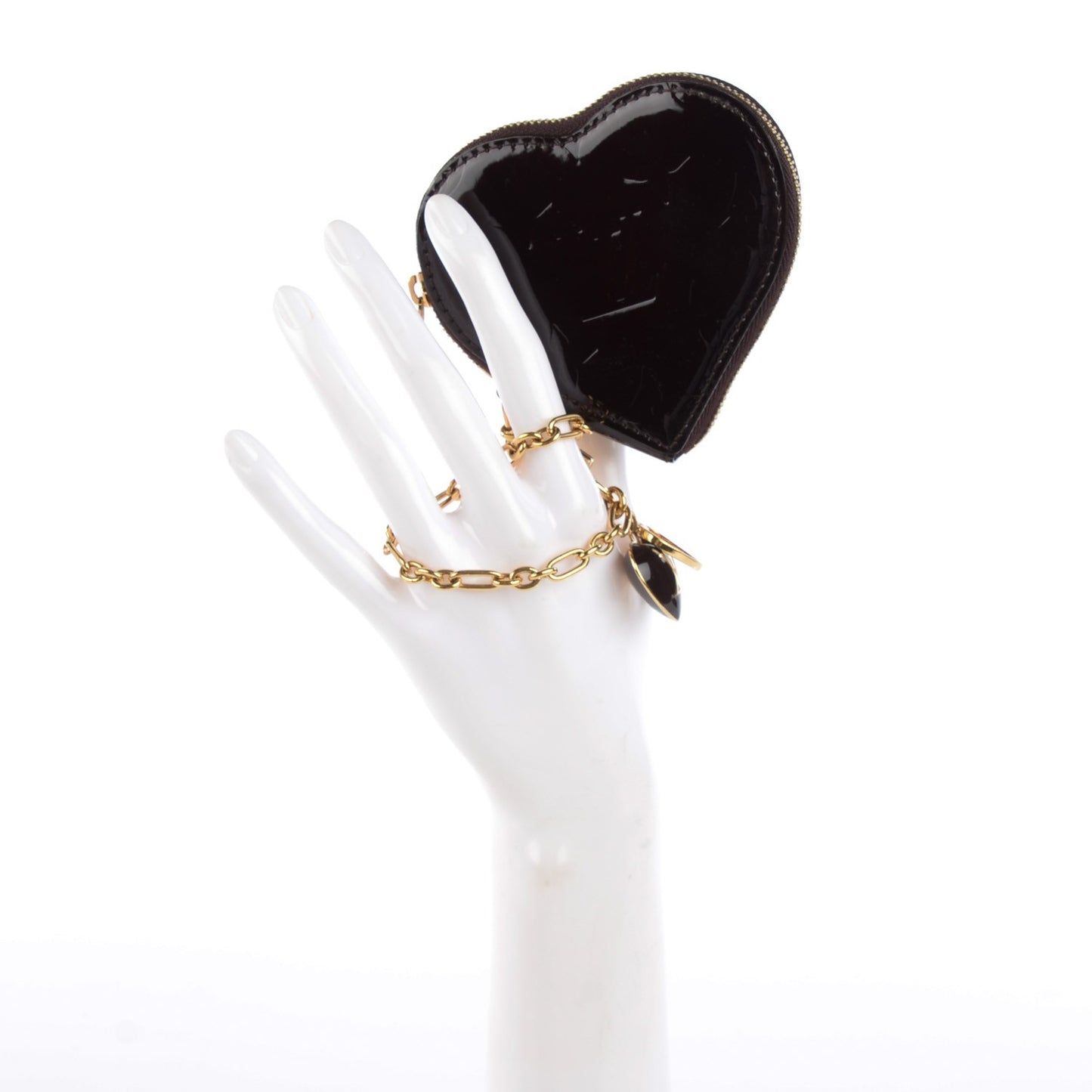 Vernis Heart Coin Purse Amarante