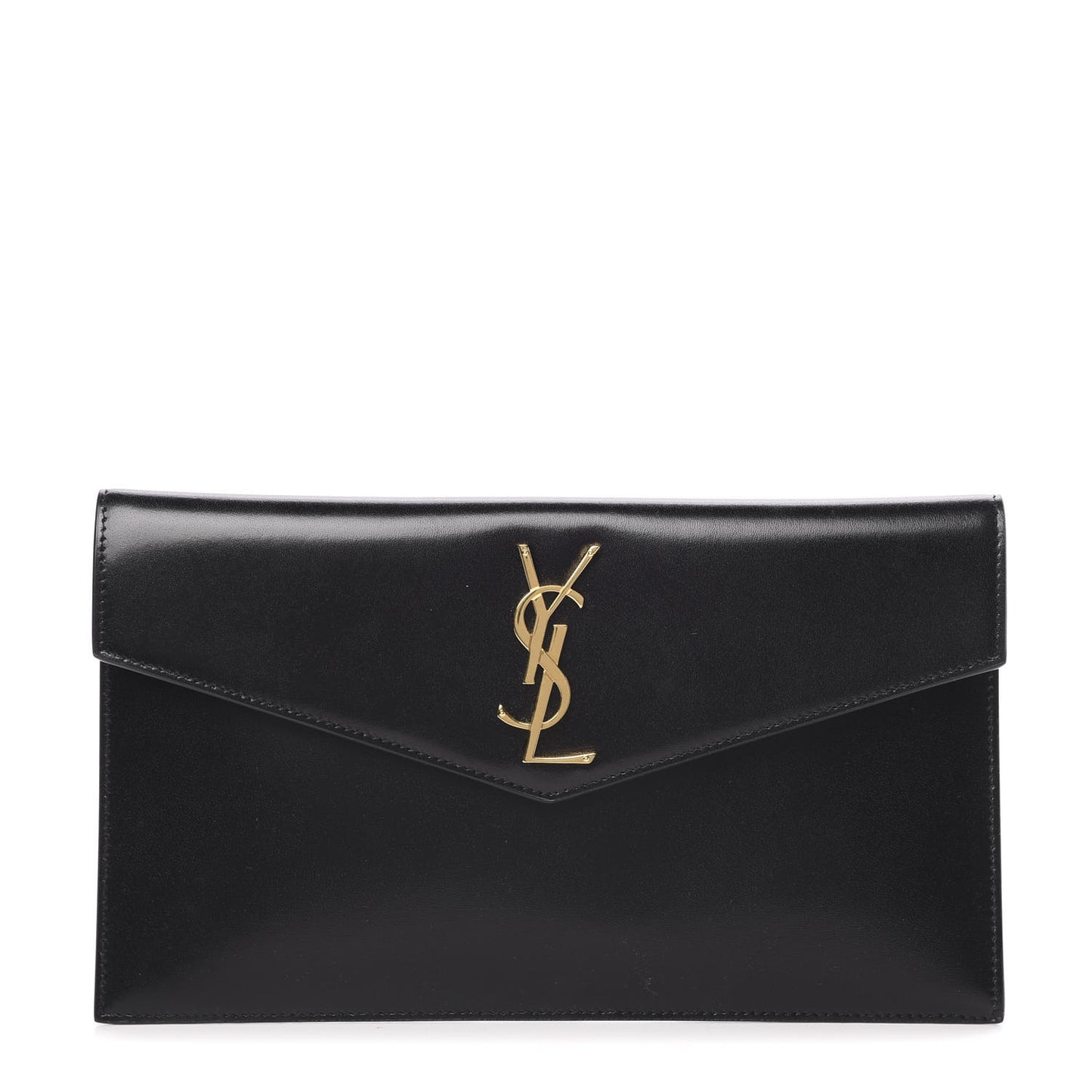 Smooth Shiny Calfskin Monogram Uptown Pouch Black