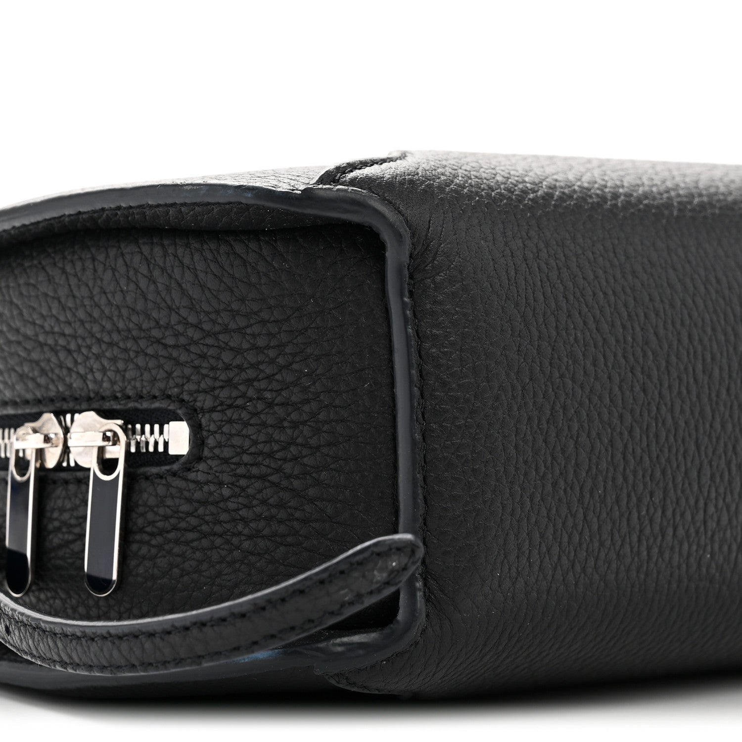 Loro Piana Grained Calfskin Sesia Crossbody Black 1824976