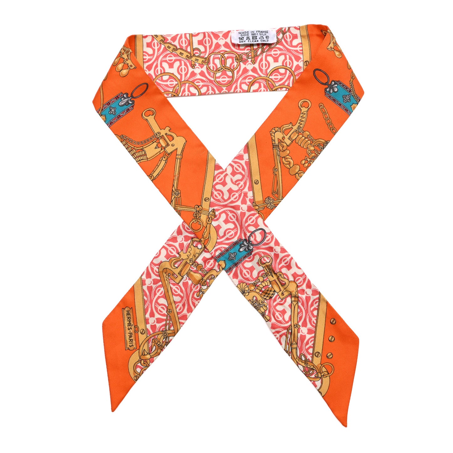 Silk Mors Et Gourmettes Remix Twilly Orange Saumon Canard