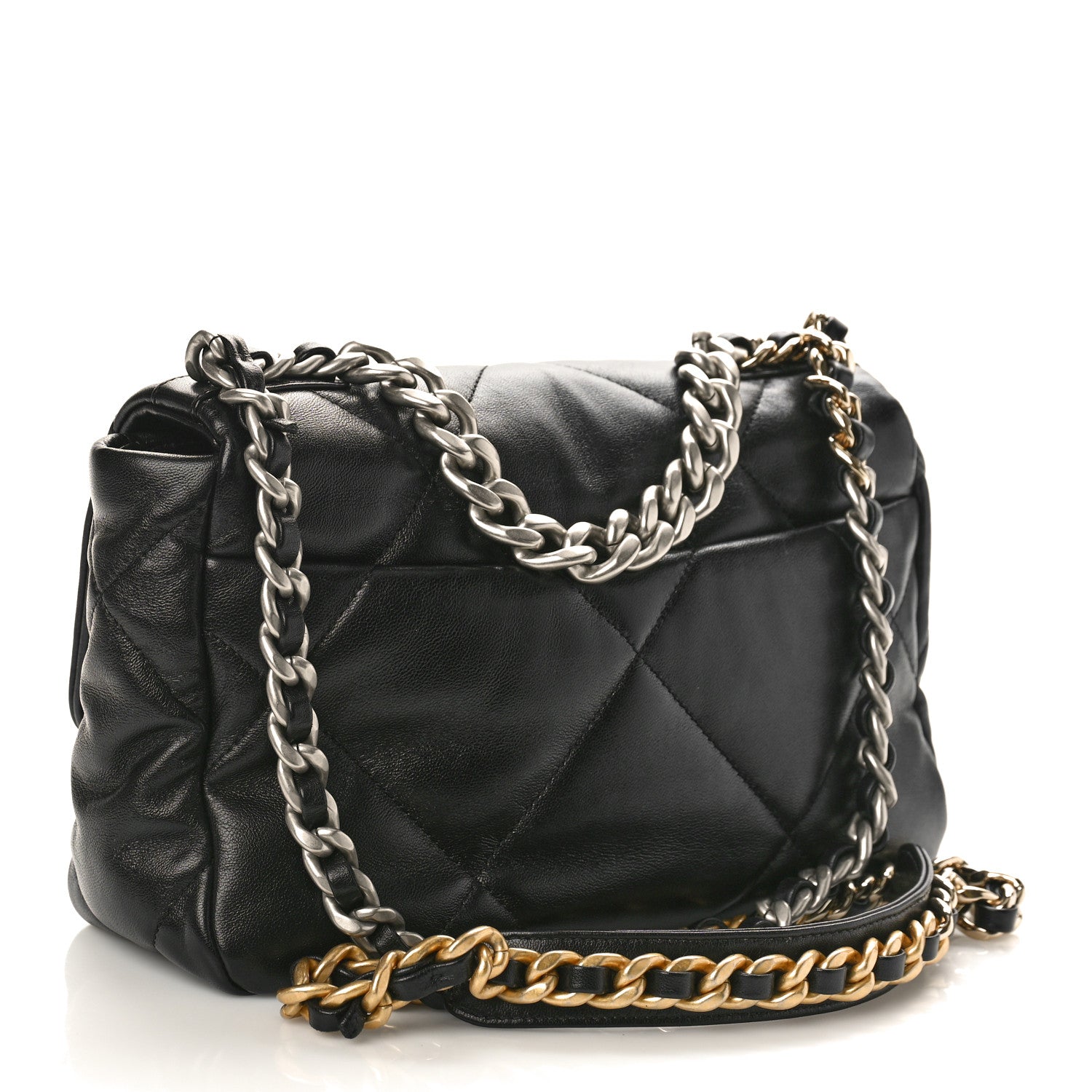 Chanel Lambskin Quilted Medium Chanel 19 Flap Black 2 of 9