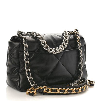 Chanel Lambskin Quilted Medium Chanel 19 Flap Black 2 of 9