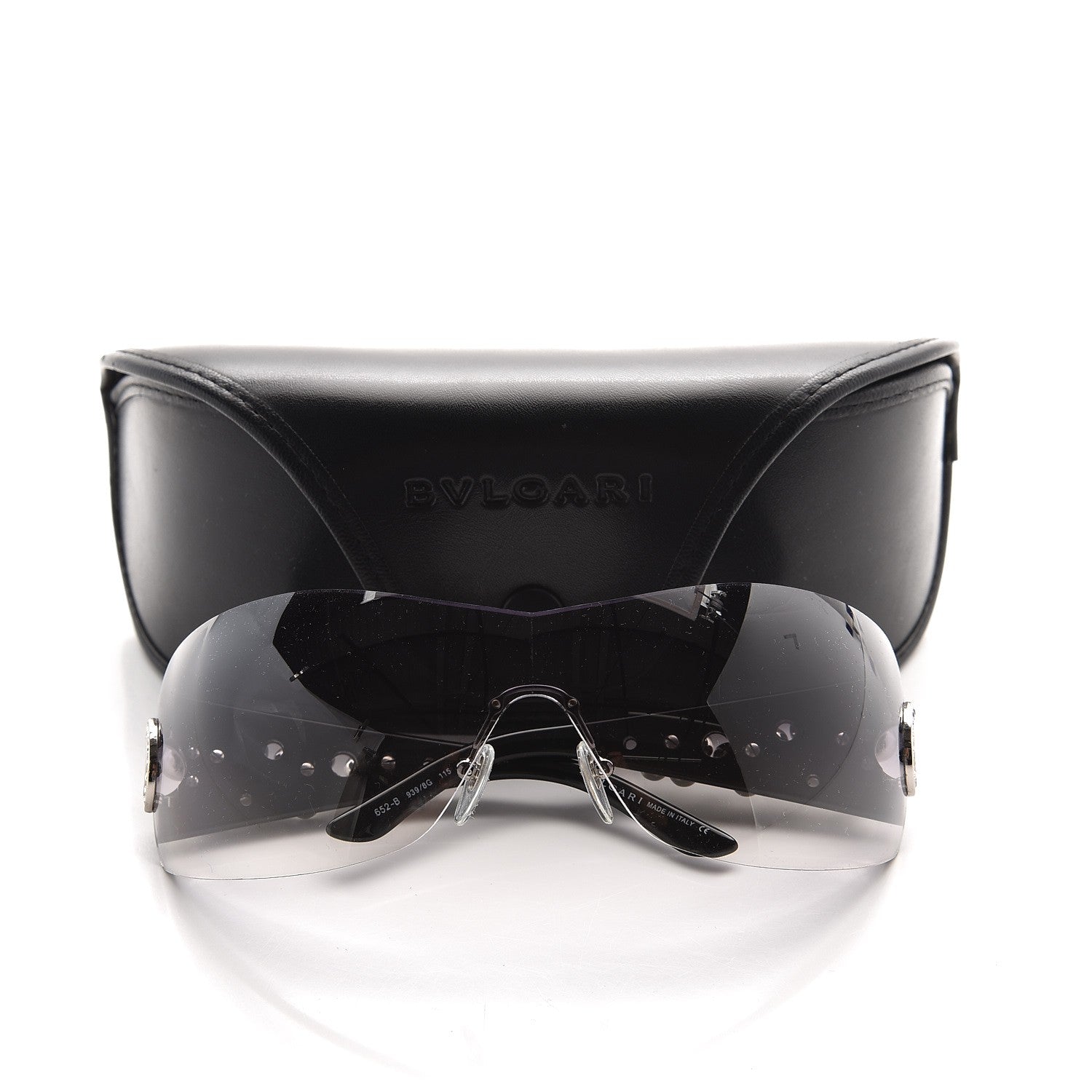 Bulgari Crystal Flower Sunglasses 652-B Black 9 of 10