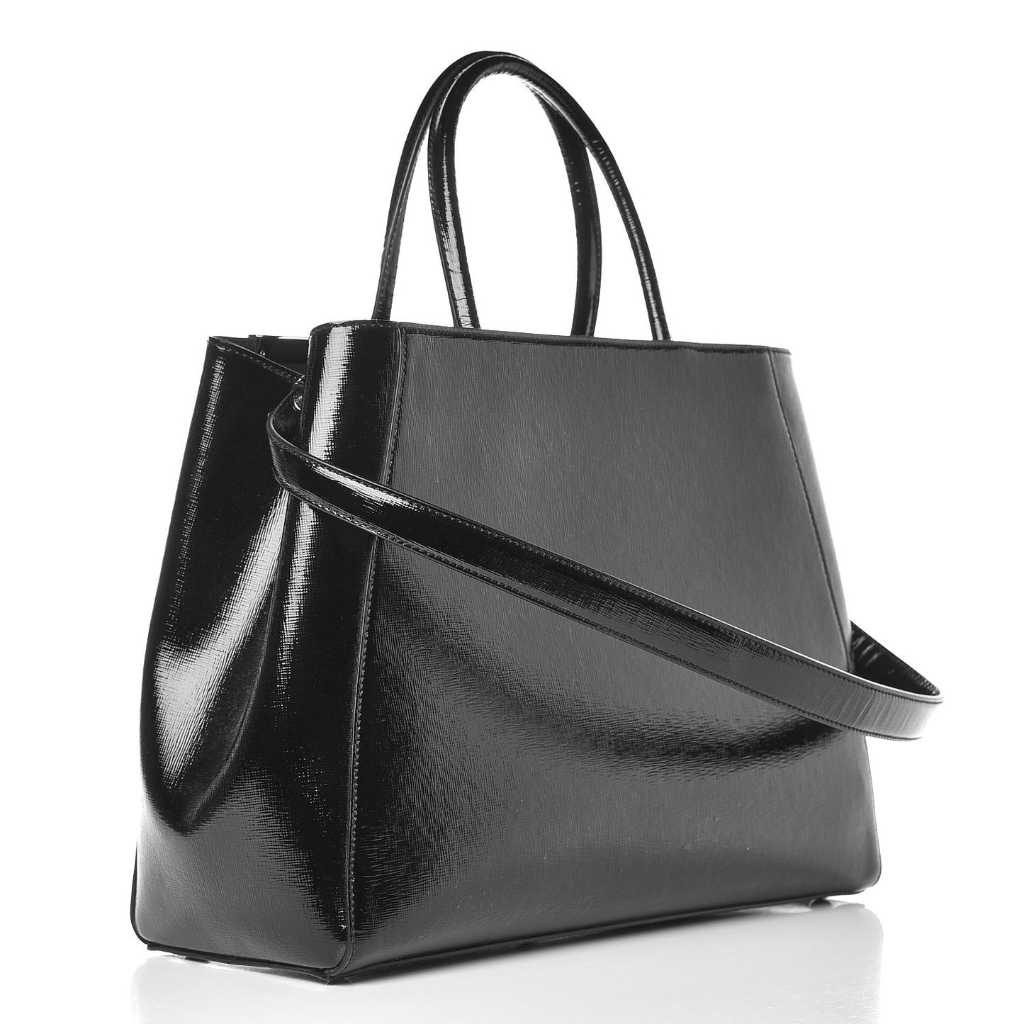 Patent Vitello Elite Regular 2Jours Tote Black