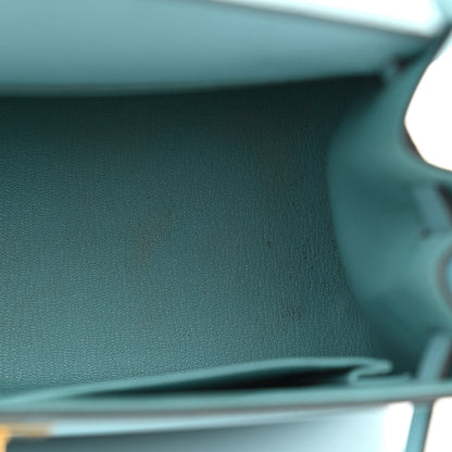 Hermes Epsom Kelly Sellier 28 Bleu Atoll 6 of 13