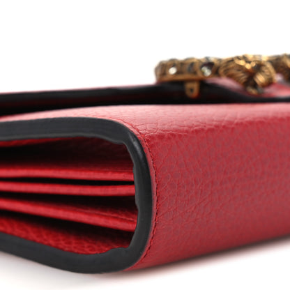 Gucci Calfskin Mini Dionysus Chain Wallet Hibiscus Red 9 of 10