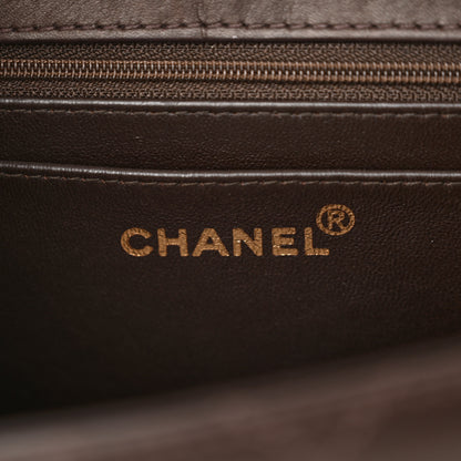 Chanel Lambskin Quilted Single Flap Dark Brown 6 of 12