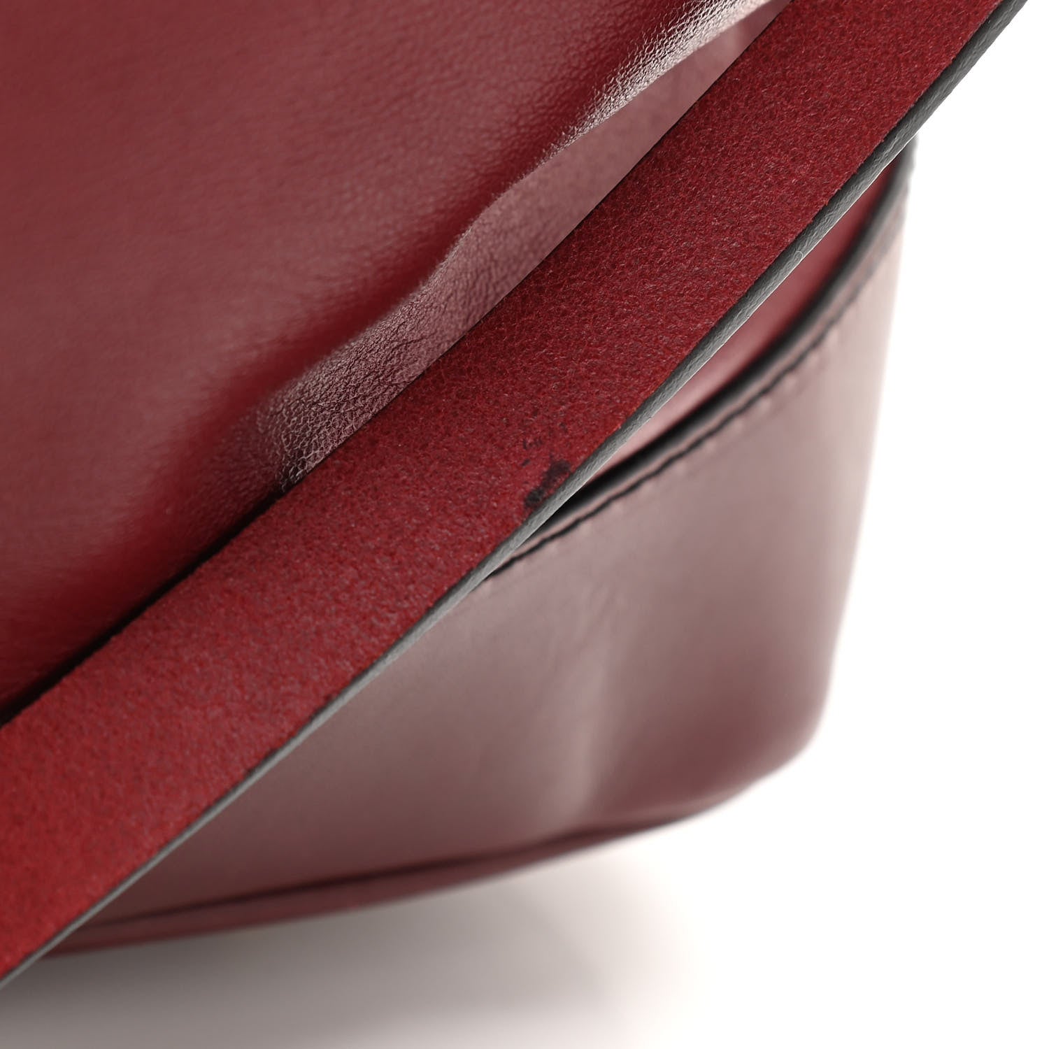 Burberry Lambskin Small Hepburn Satchel Red 11 of 12