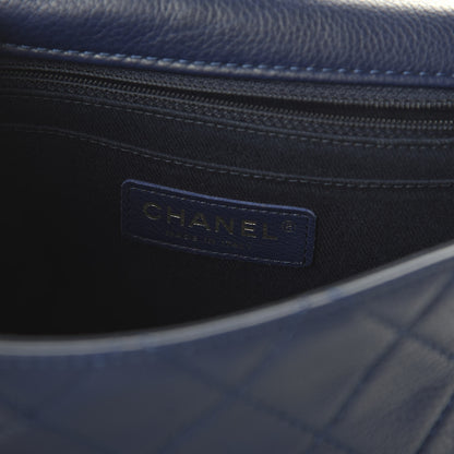 Chanel Calfskin Quilted CC Curvy Flap Blue 8 of 12