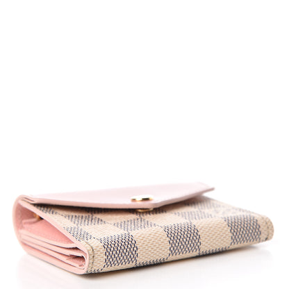 Louis Vuitton Damier Azur Zoe Wallet Rose Ballerine 4 of 8