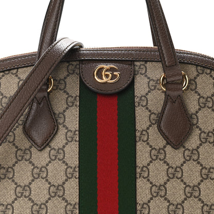Gucci GG Supreme Monogram Web Medium Ophidia Top Handle Dome Bag Brown 8 of 10