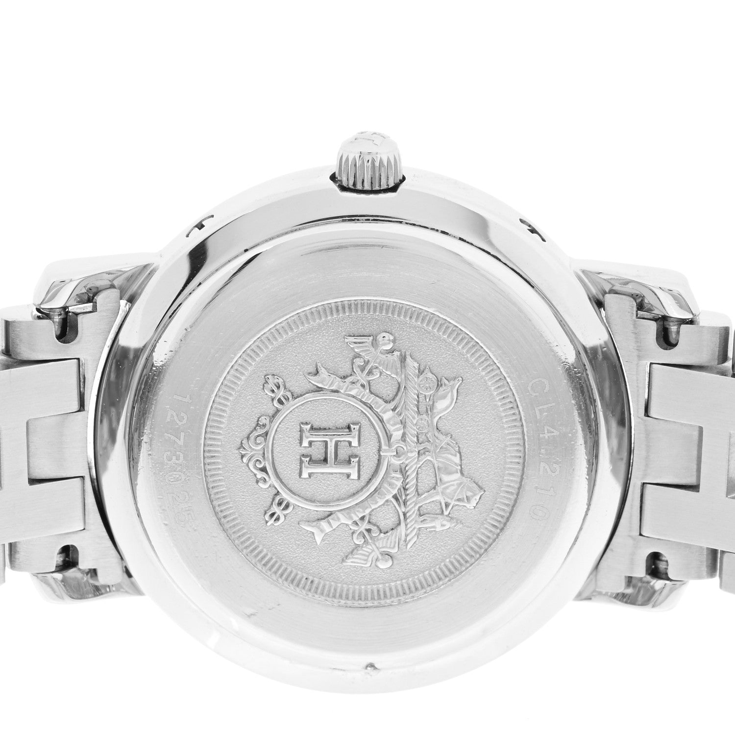Hermes Stainless Steel 24mm Clipper Quartz Watch White 4 of 4