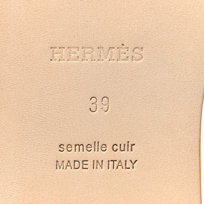 Hermes Alligator Santorini Sandals 39 Yelllow 7 of 8