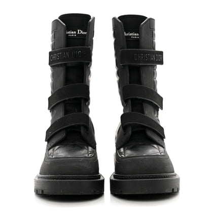 Christian Dior Rubber Macrocannage Dio(r)evolution Ankle Boots 37 Black 2 of 9