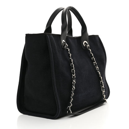 Chanel Mixed Fibers Small Deauville Black 3 of 12