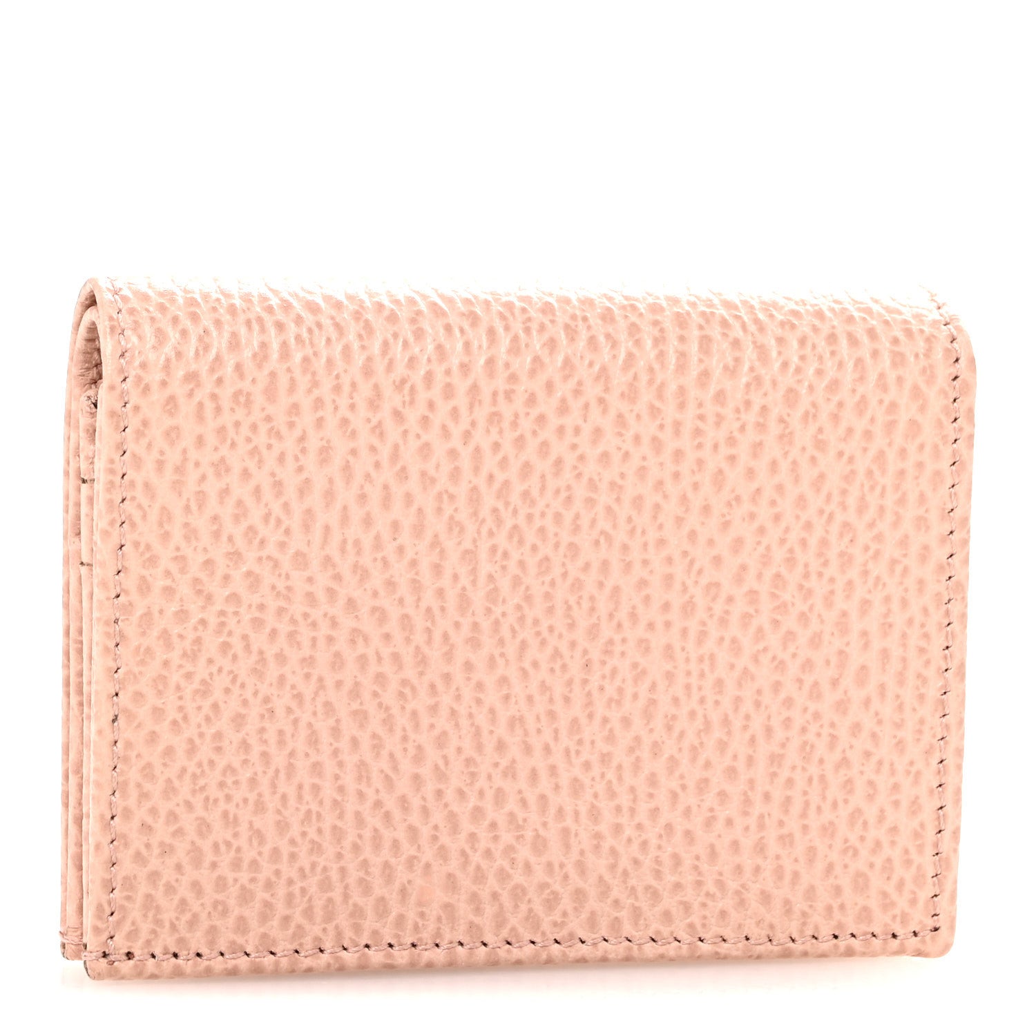 Gucci Dollar Calfskin Enamel Monochrome GG Marmont Card Case Perfect Pink 3 of 10