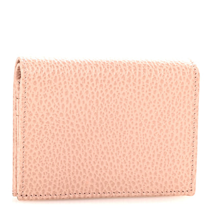 Gucci Dollar Calfskin Enamel Monochrome GG Marmont Card Case Perfect Pink 3 of 10