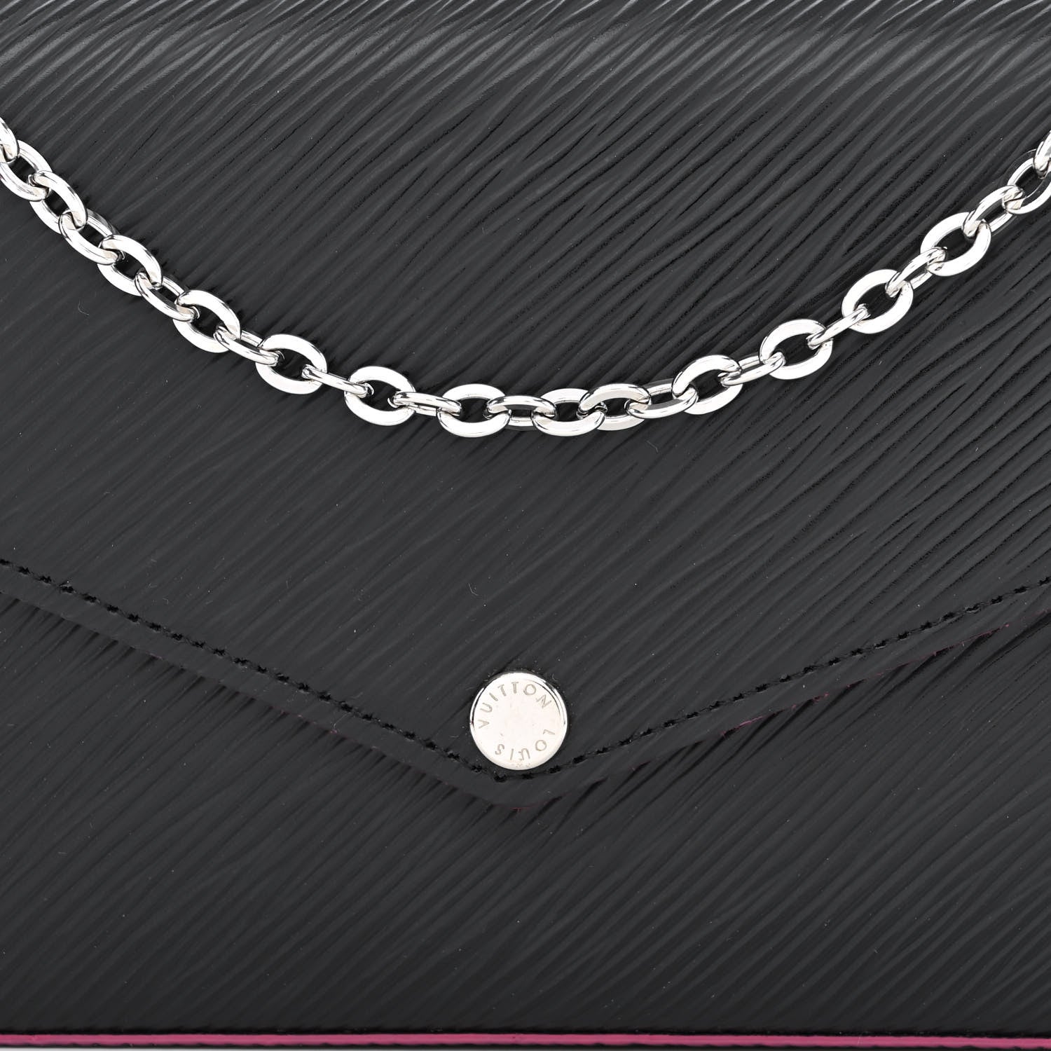 Louis Vuitton Epi Pochette Felicie Black Hot Pink 9 of 11