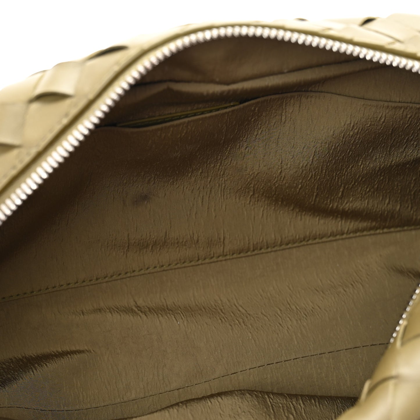 Calfskin Intrecciato Travel Pouch Mud
