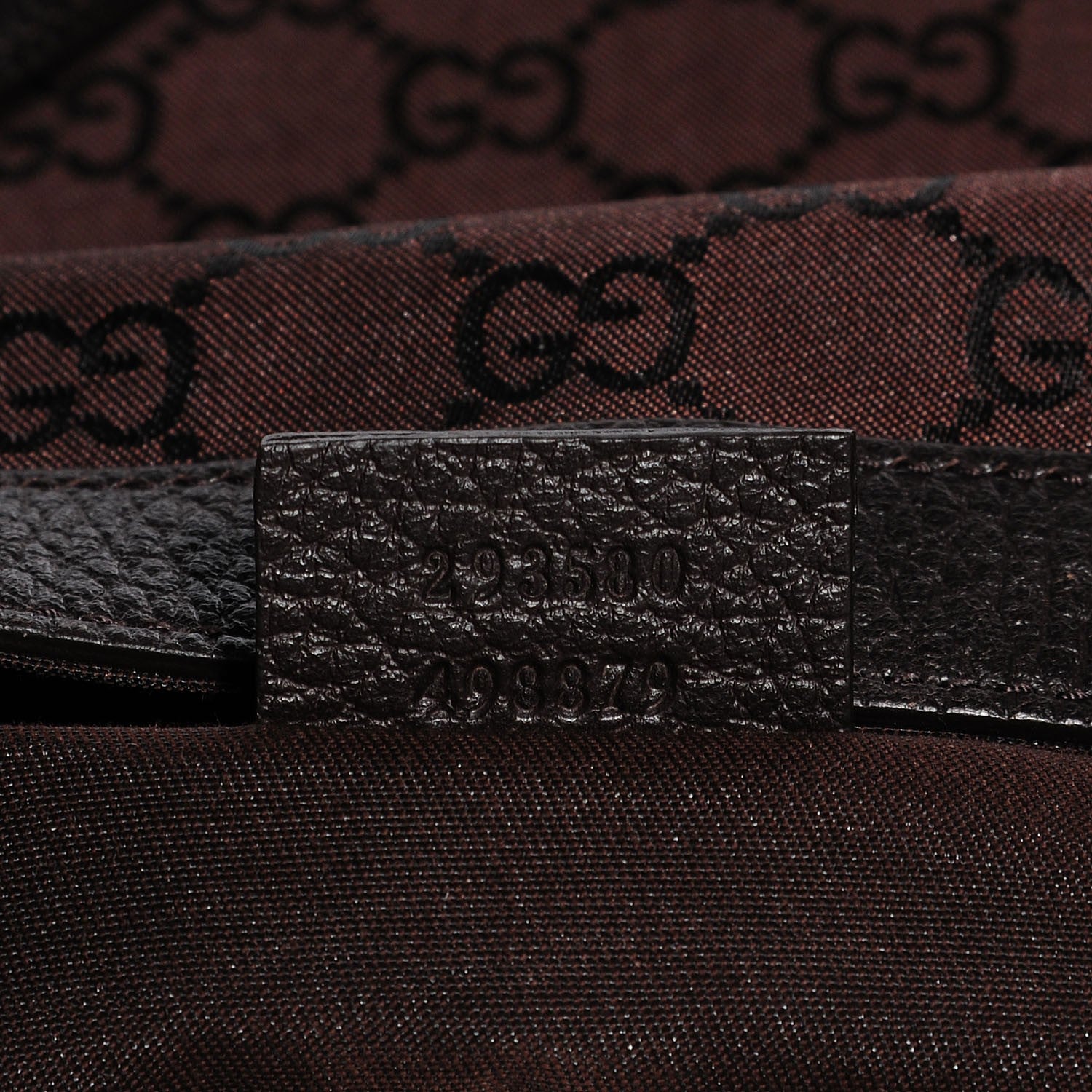 Gucci Satin Monogram Large Abbey Tote Brown 7 of 7