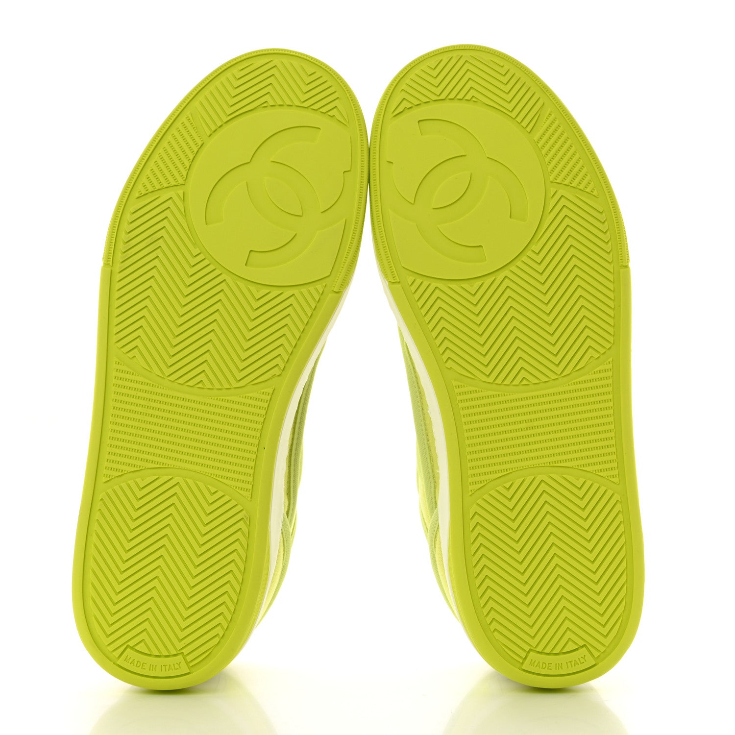 Chanel Fabric Womens Logo Sneakers 37 Green 5 of 10
