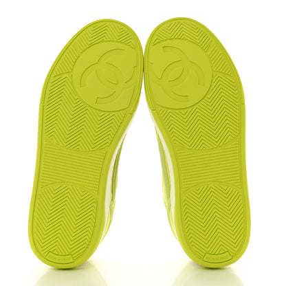Chanel Fabric Womens Logo Sneakers 37 Green 5 of 10