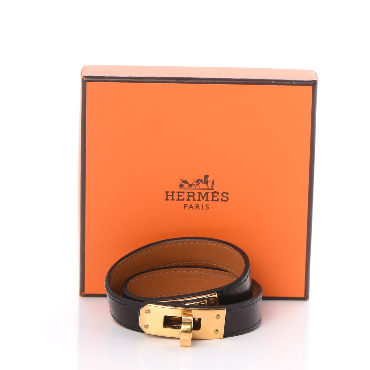 Hermes Box Kelly Double Tour Bracelet XS Black 7 of 7