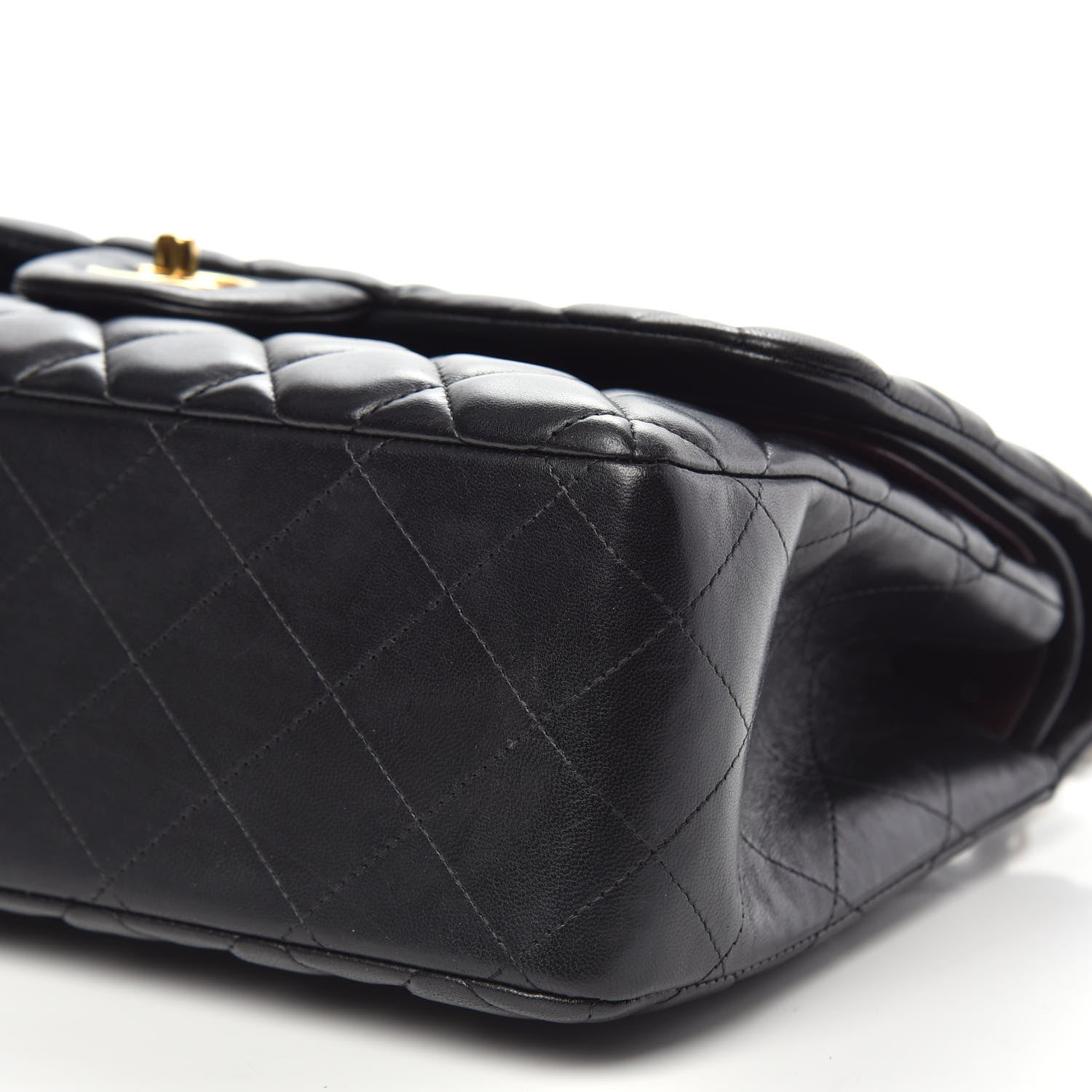 Chanel Lambskin Quilted Jumbo Double Flap Black 10 of 17