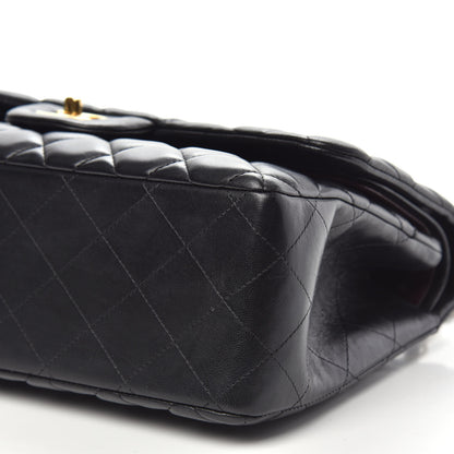 Chanel Lambskin Quilted Jumbo Double Flap Black 10 of 17