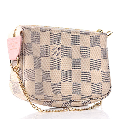 Louis Vuitton Damier Azur 2018 Christmas Animation Mini Pochette Accessories 3 of 9