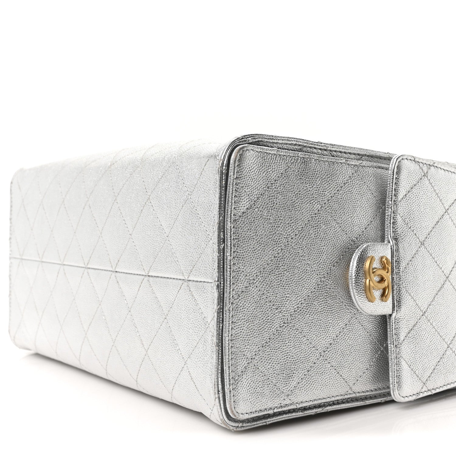 Chanel Metallic Caviar Quilted Medium Chanel 25 Handbag Silver 10 of 10