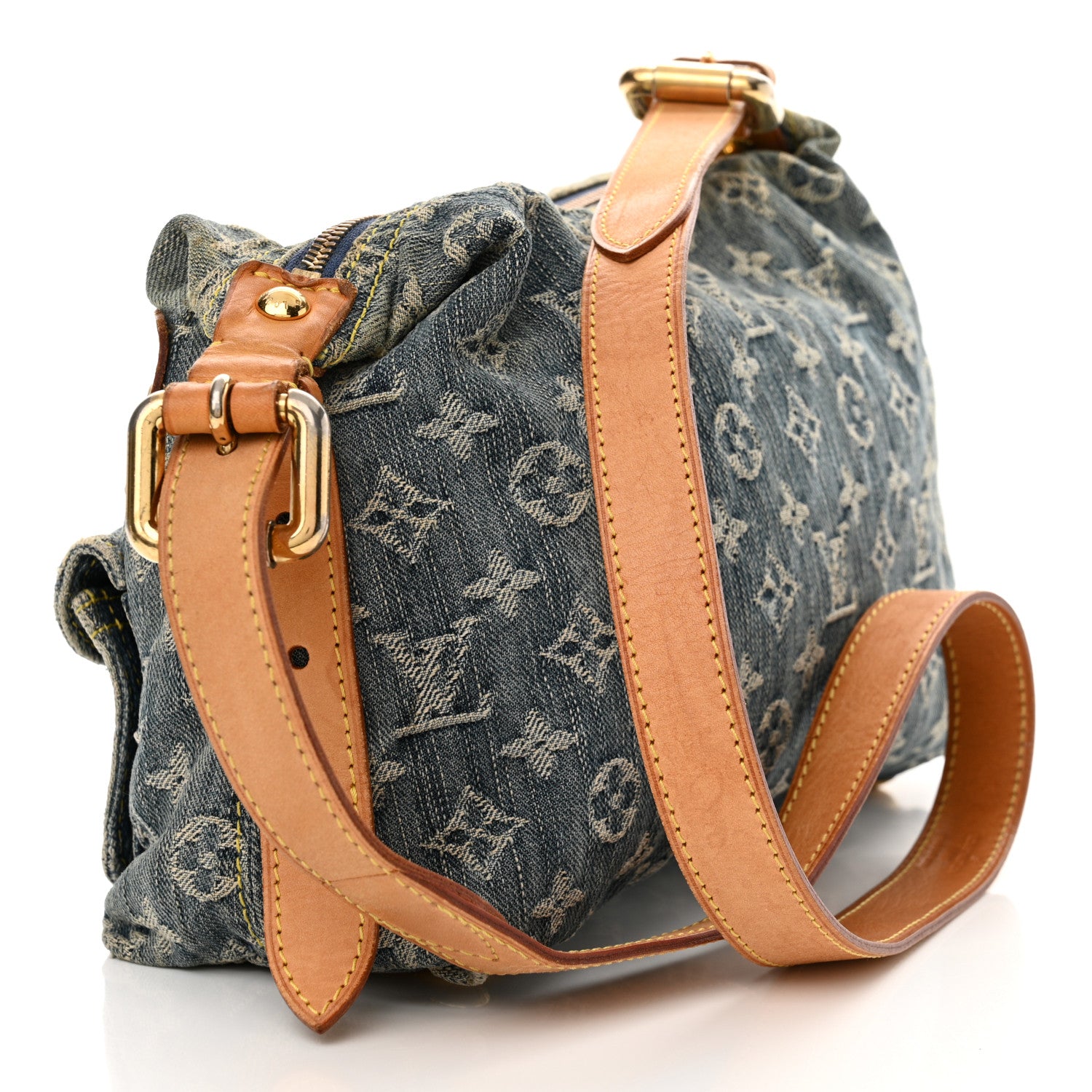 Louis Vuitton Monogram Denim Baggy PM Blue 3 of 17