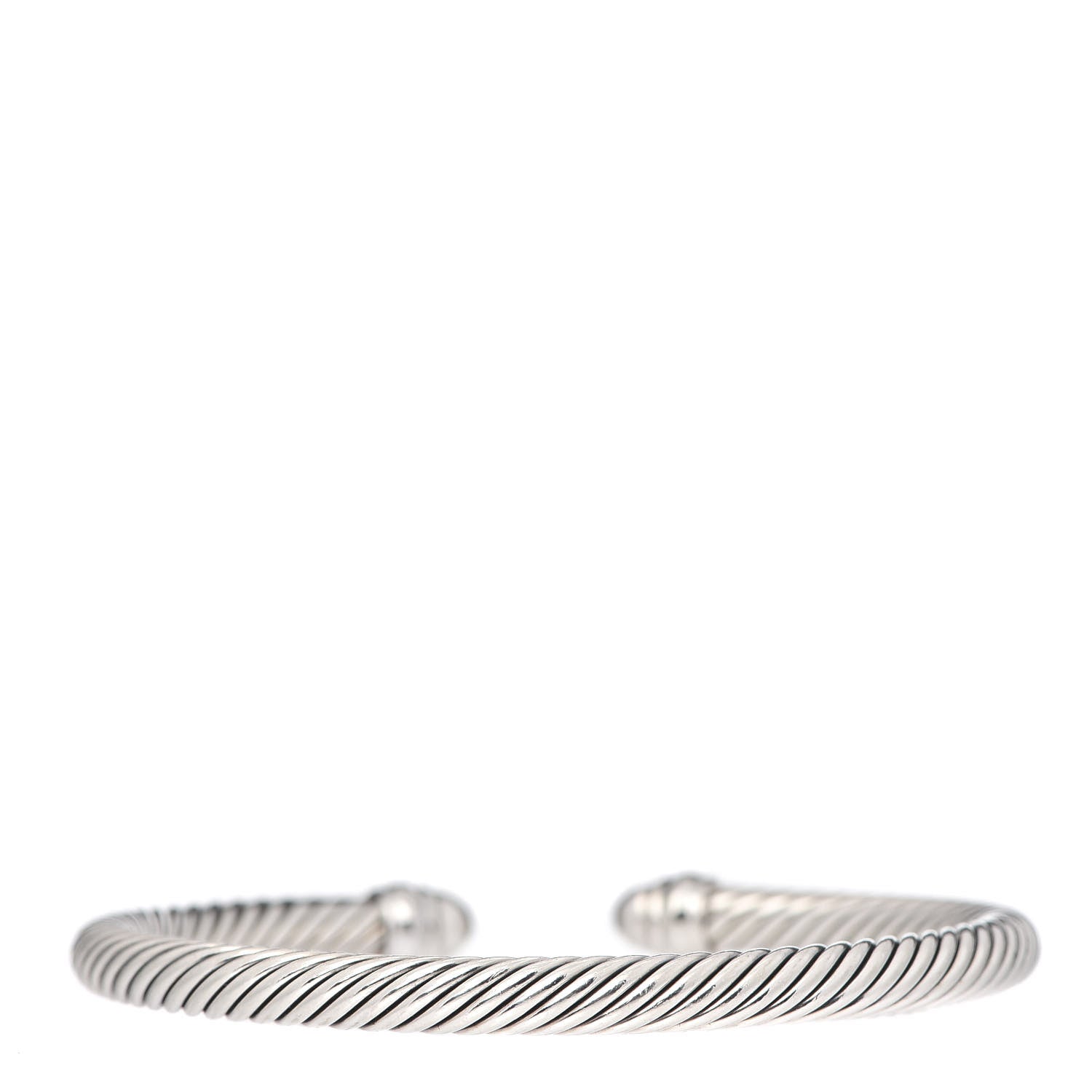 David Yurman Sterling Silver Pave Diamond 5mm Cable Classics Bracelet 3 of 4