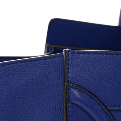 Celine Drummed Calfskin Mini Luggage Indigo 13 of 18