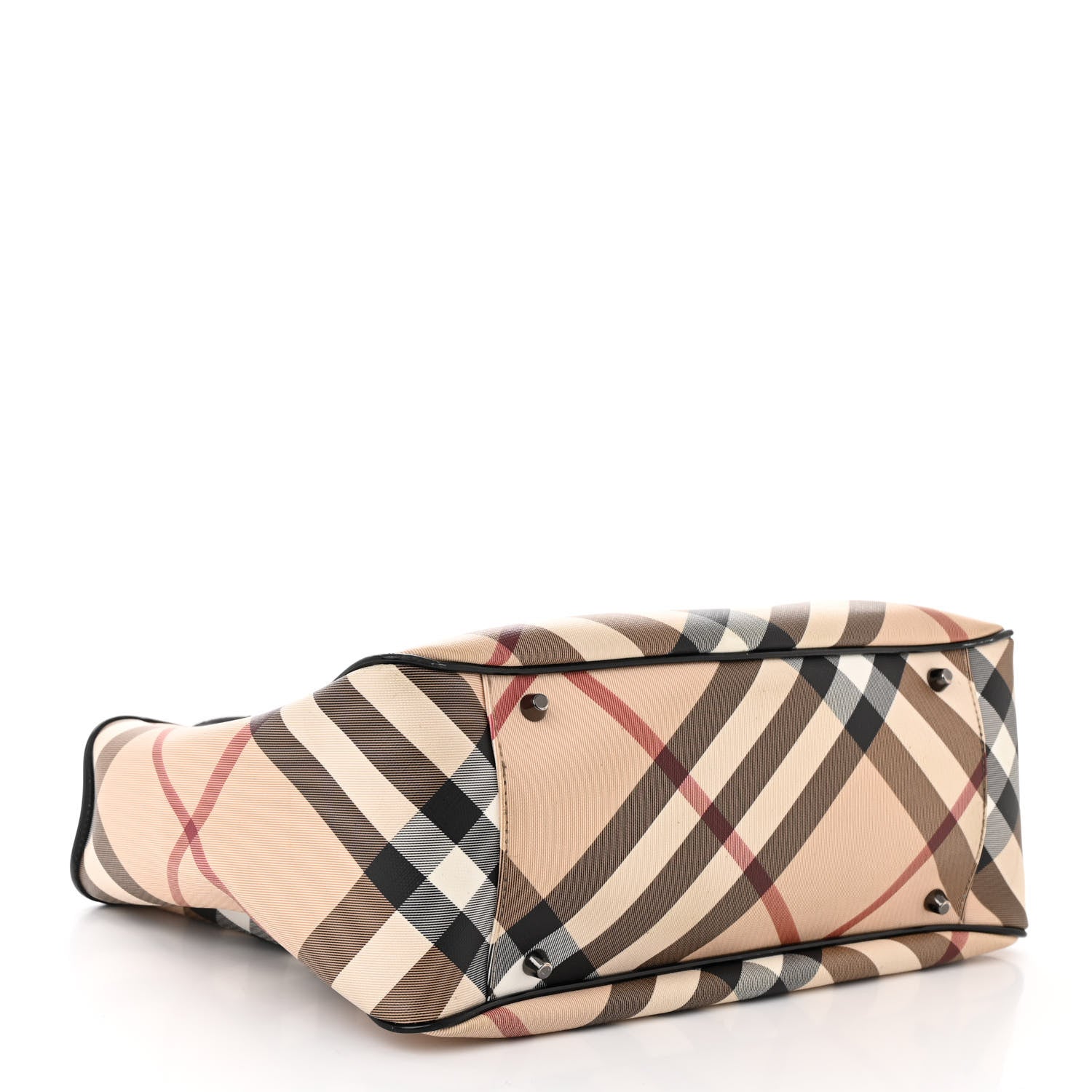 Burberry Nova Check Patent Medium Emmy Tote Black 4 of 14