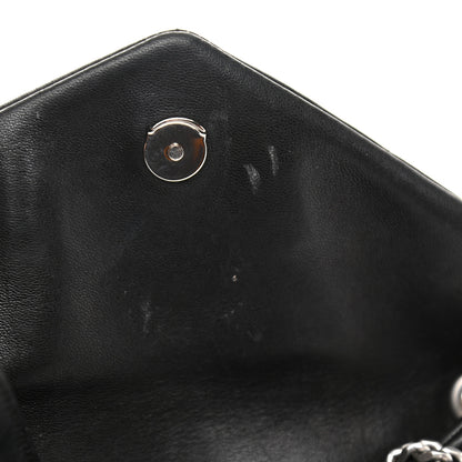 Saint Laurent Lambskin Quilted Toy Loulou Puffer Monogram Chain Satchel Black 11 of 13